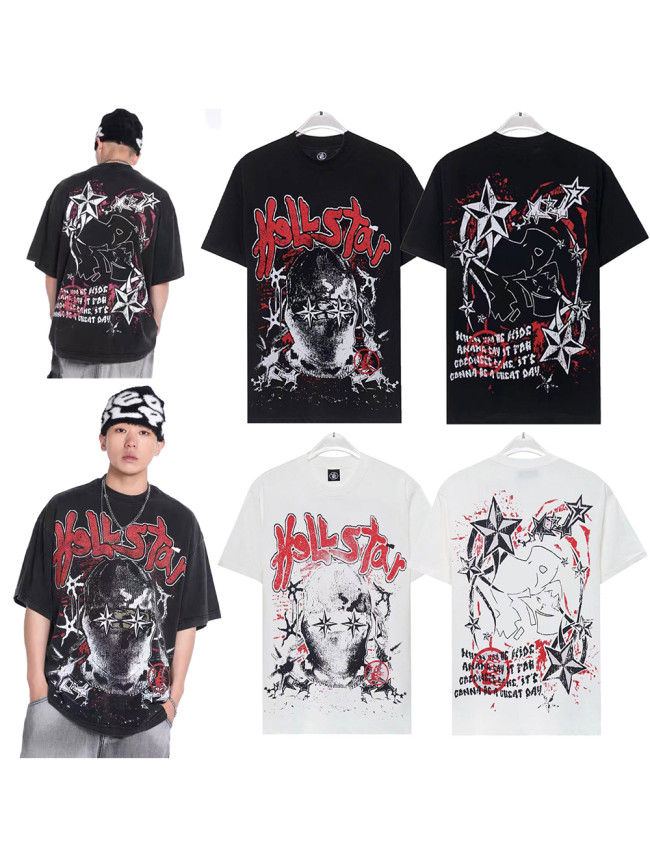 Hellstar Studio Masked Man Letter Print Tee 2 colors