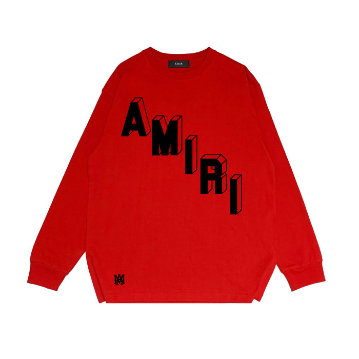 Amiri Stereo Alphanumeric Print Long Sleeve T-Shirt 25 colors