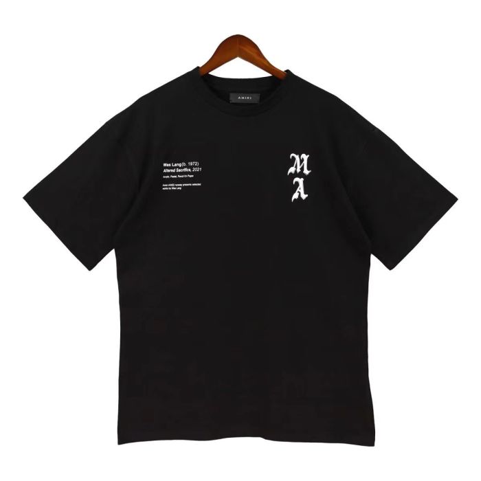 Amiri Skull Cow Head Checkerboard Vintage Letter Print Tee