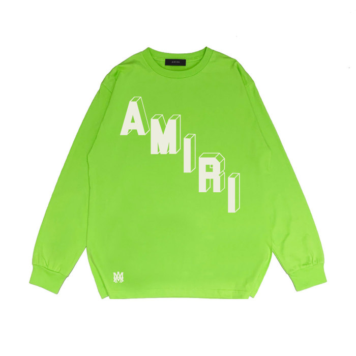 Amiri Stereo Alphanumeric Print Long Sleeve T-Shirt 25 colors