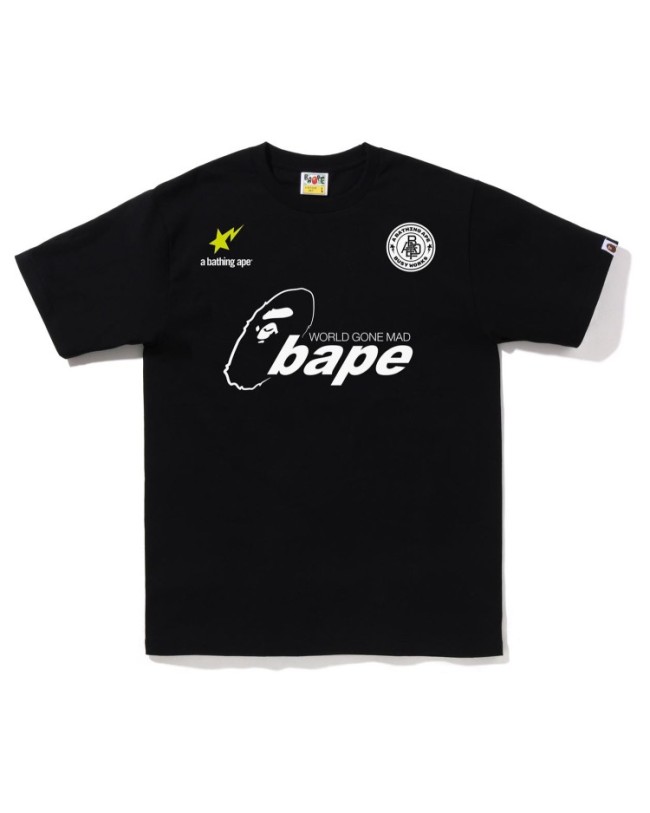 A Bathing Ape Ape Head Letter Clash Color Star Print Short Sleeve tee 2colors