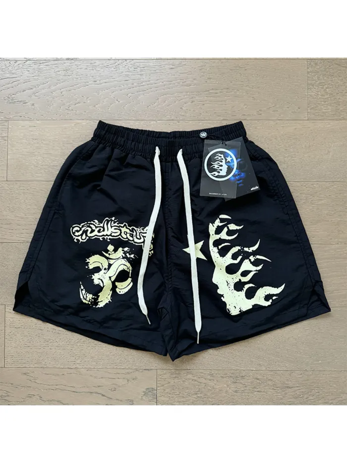 Trendy logo print woven shorts