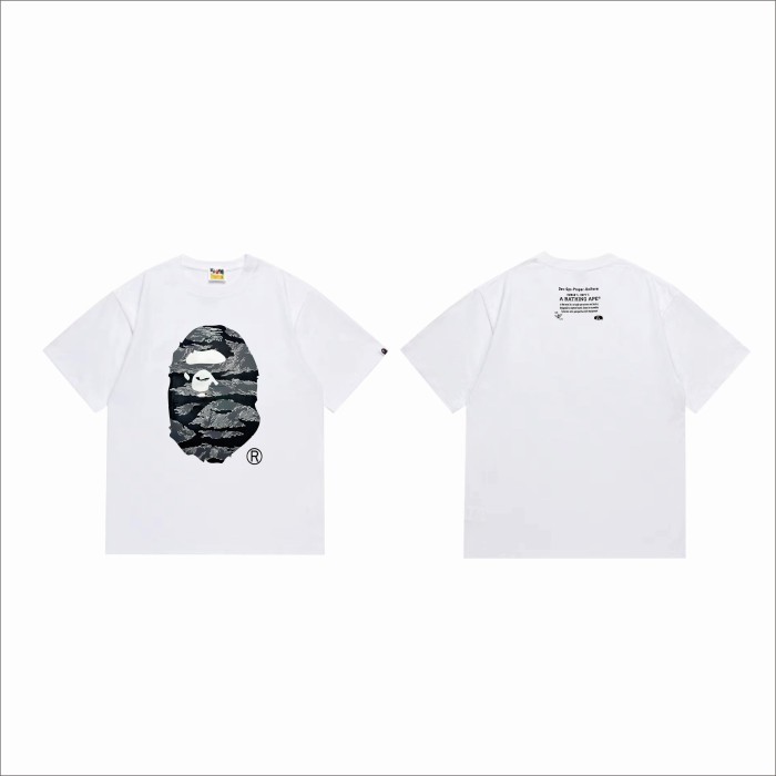 A Bathing Ape GT Racing Co-branded Letter Print Tee 2 colors