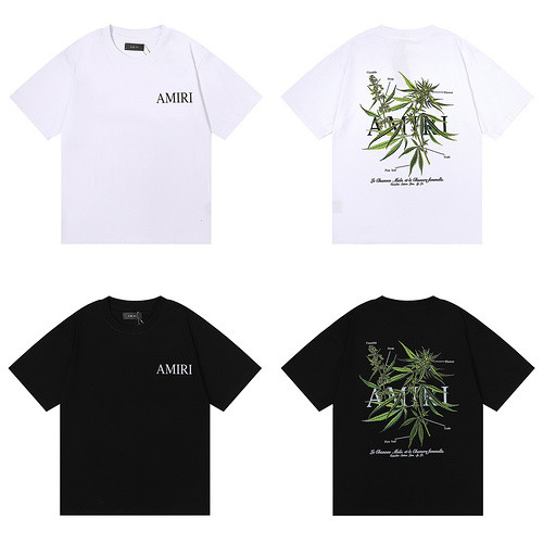 Amiri Green Leaf Print tee 2 colors