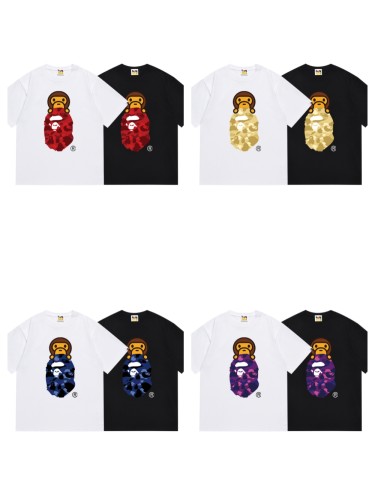A Bathing Ape Camouflage Monkey Ape Head Pattern Tee 8 colors