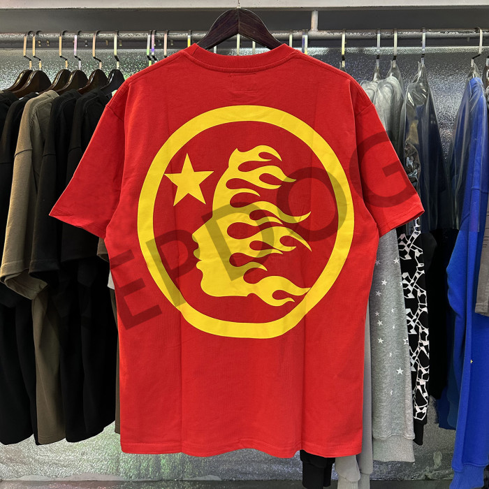 Hellstar Studio Yellow Slogan Letter Print Tee 2 colors
