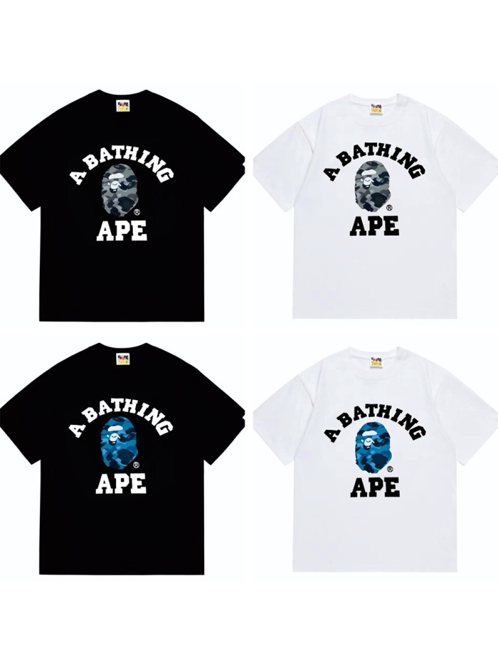 A Bathing Ape Hive Camo Ape Head Letter Print Tee 4 colors