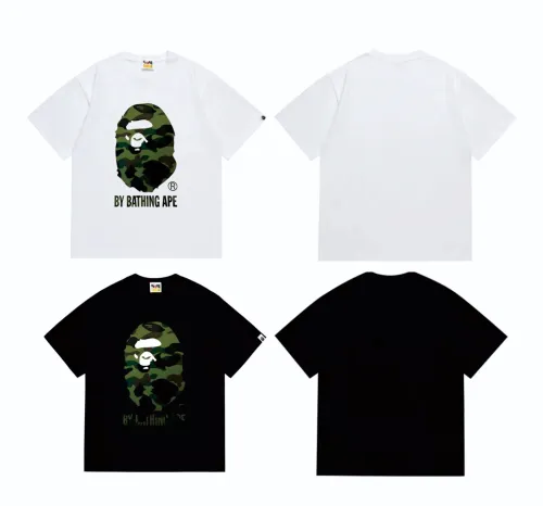 Camouflage Big Ape Letter Print Tee 4 colors