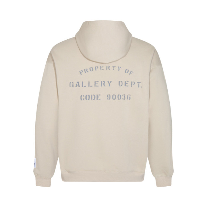 GaIIery dept Overlapping Monogram Printed Back Aged Letter hoodie