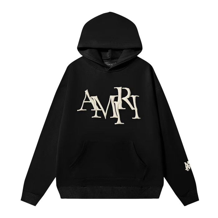 Amiri Foam Letter Logo Solid Color hoodie 5 colors