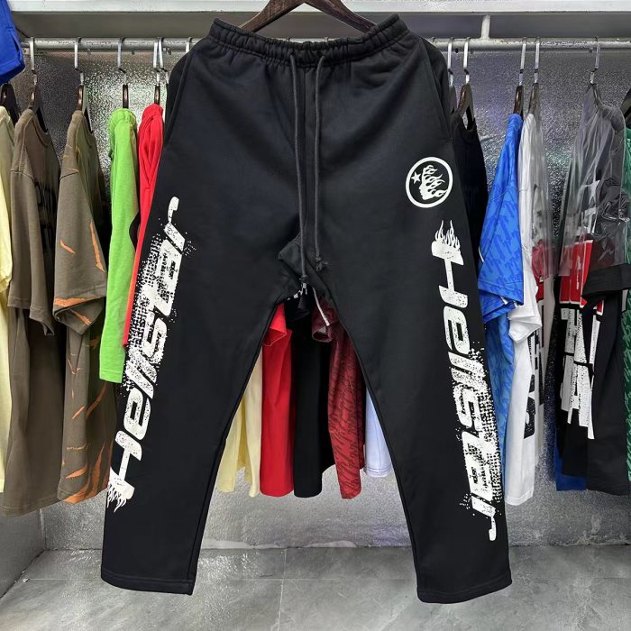 Hellstar Studio Front and Back Logo Sleeve Arm Letter Print hoodie & pants set 3 colors