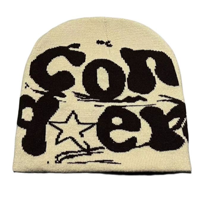 Dopamine Cartoon Letter Knit beanie 6 colors