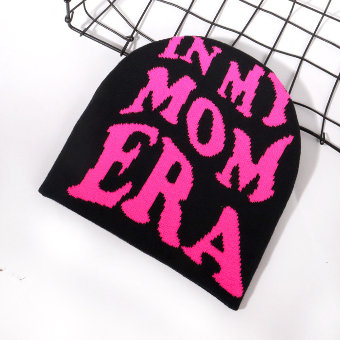 ERA Large Letter Jacquard Knit beanie 6 colors