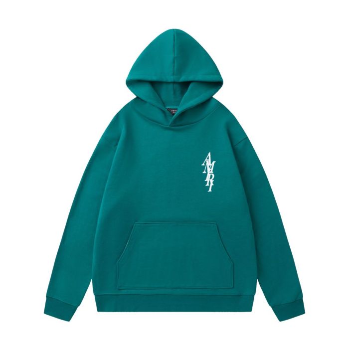 Amiri Dislocation vertical row logo printed hoodie 2 colors