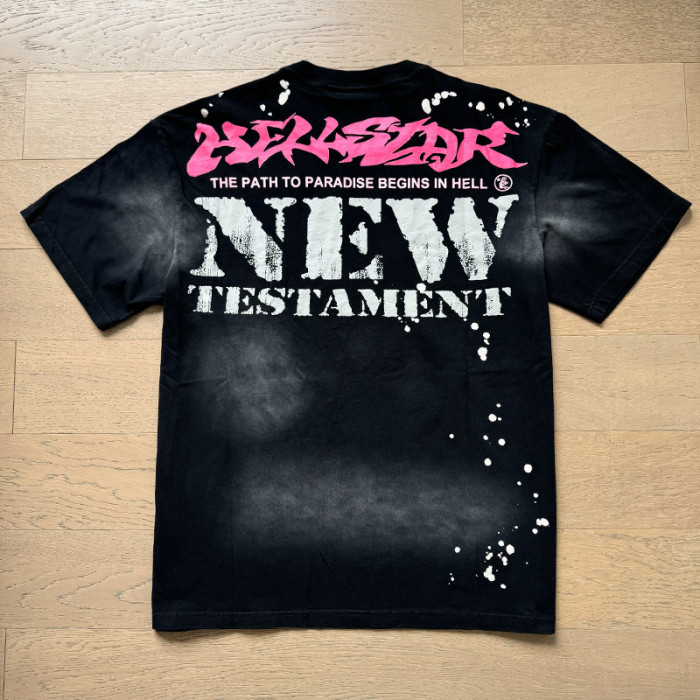 Hellstar Studio Portrait Splash Ink Print Washed tee