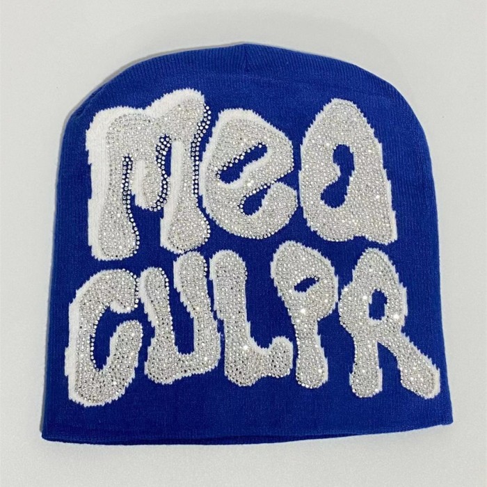 Rhinestone letters personalized street cold beanie 4 colors