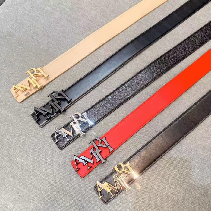 Amiri Metal Monogrammed Logo Belt【Width 3.8 cm】