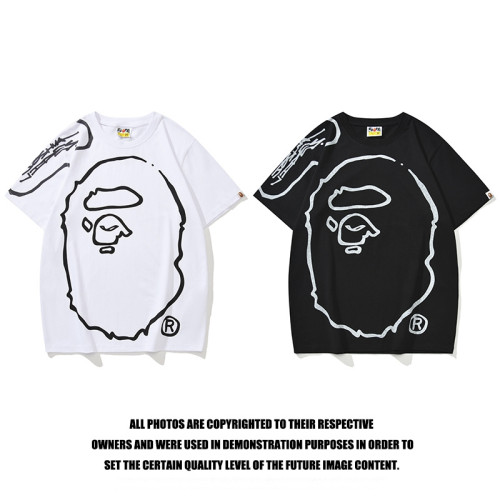 A Bathing Ape Co-branded Hand Painted Great Ape Head Graffiti tee 2 colors