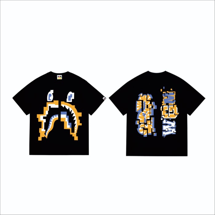 A Bathing Ape Digital Shark Print tee 2 colors