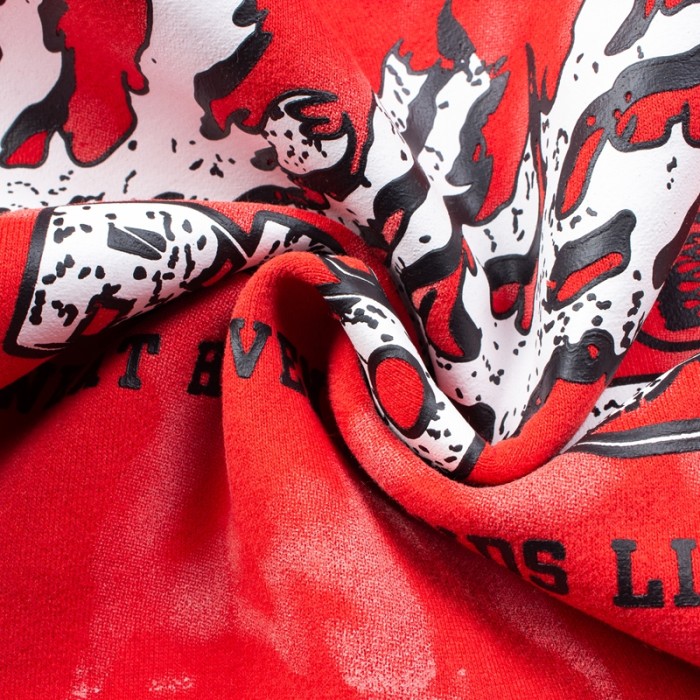 Hellstar Studio Sleeve Arm Pink Letter Flame Print hoodie 2 colors