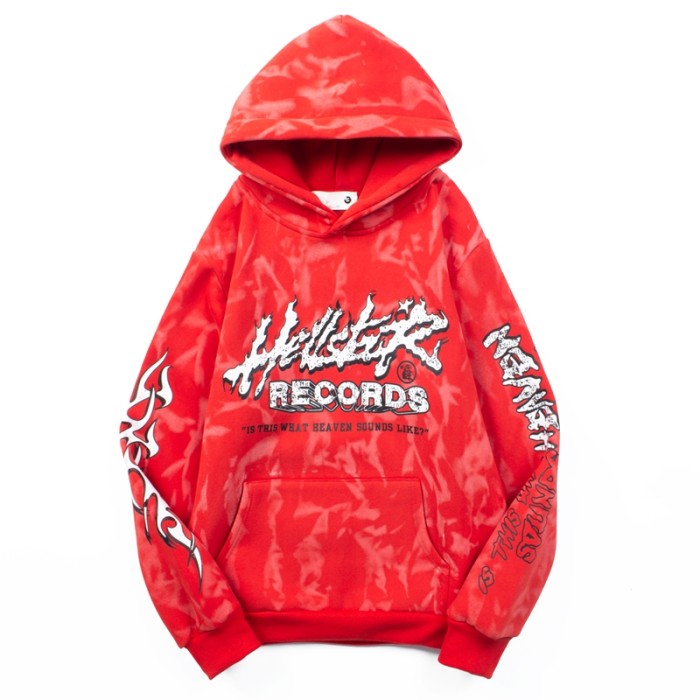 Hellstar Studio Sleeve Arm Pink Letter Flame Print hoodie 2 colors