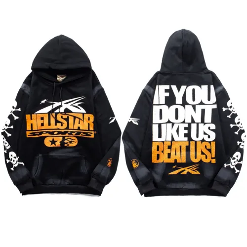 Back letter beat me black hoodie