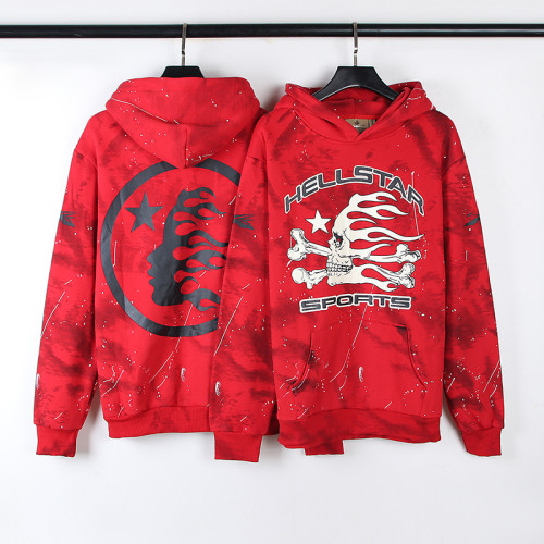 Trendy side goddess hoodie Red color