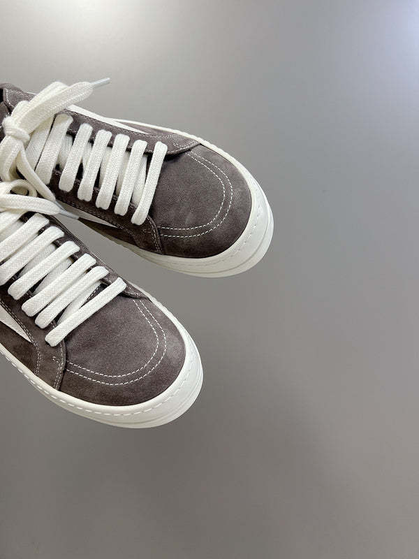 Rick 0wens Low-Top Sneakers - Grey Suede