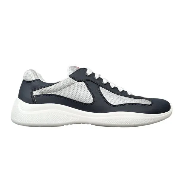 PR@D@ AMERICA'S CUP LEATHER NAVY SILVER