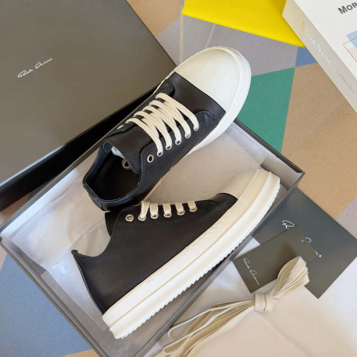 Rick 0wens Black Low-Top Sneakers