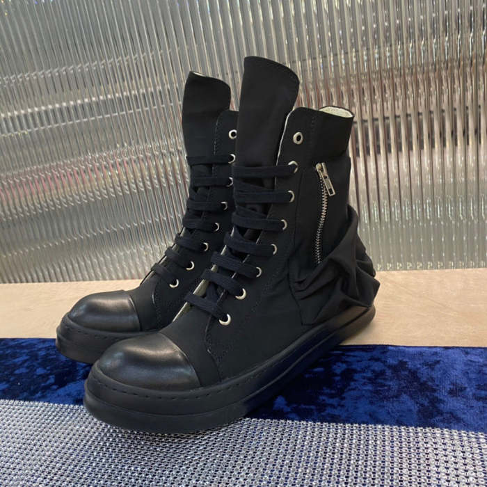Rick 0wens High-Top Nylon Boots - All Black