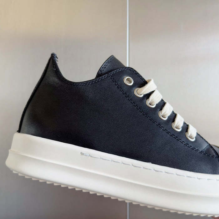 Rick 0wens Black Low-Top Sneakers