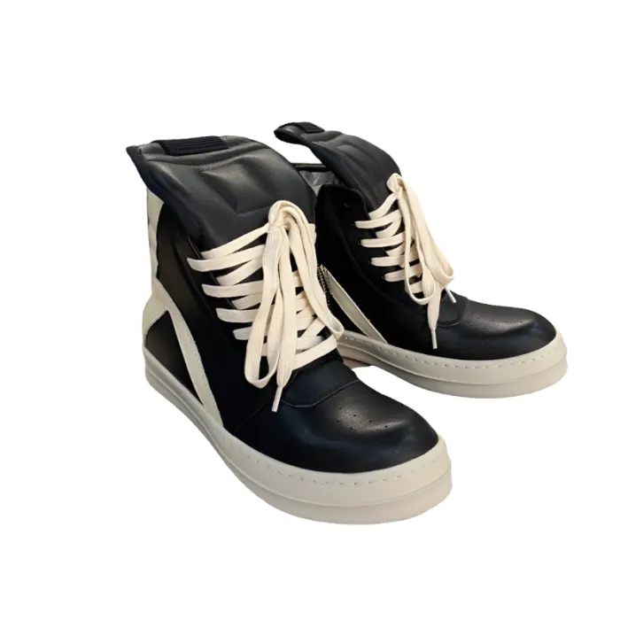 Rick 0wens Geobasket Sneakers - Black and White