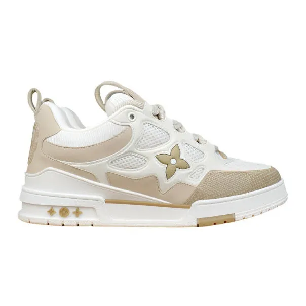 L0UiS VUiTT0N LV SKATE SNEAKER BEIGE WHITE