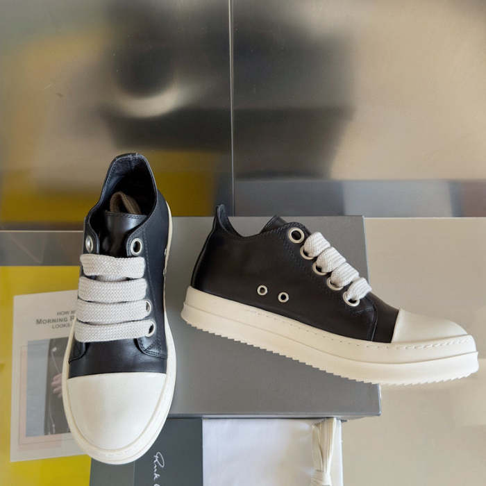 Rick 0wens Black Low-Top Sneakers