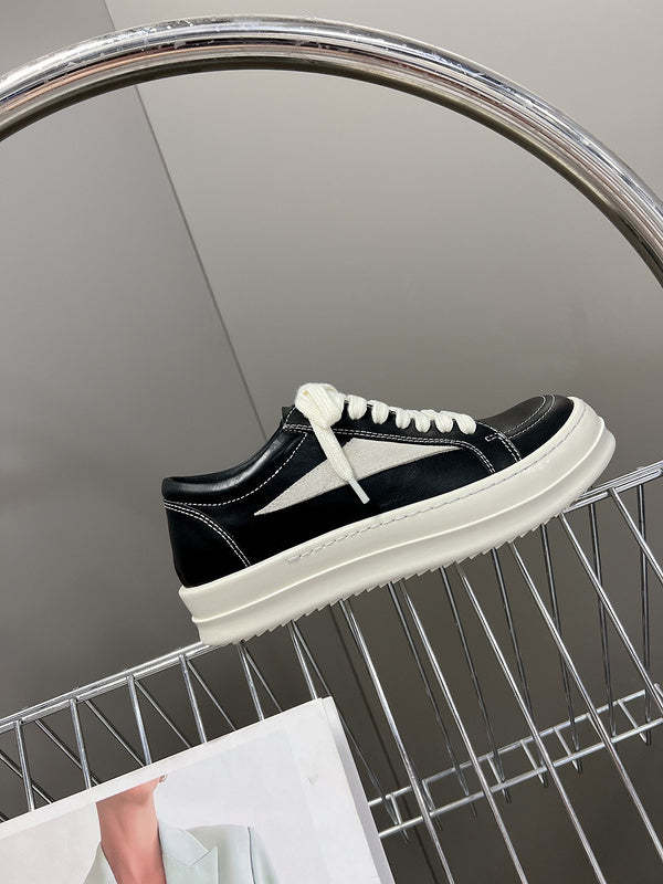 Rick 0wens Low-Top Sneakers - Black Leather