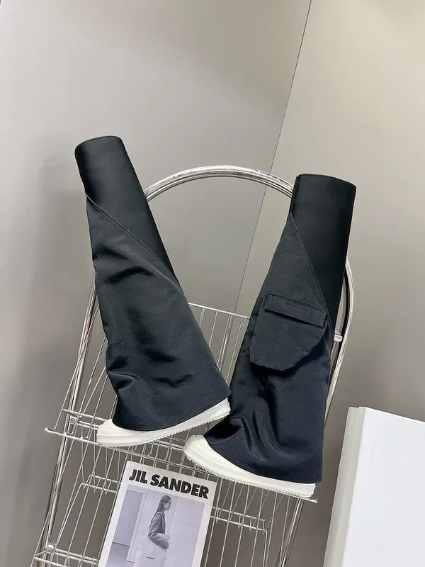 Rick 0wens Black Over-the-Knee Boots
