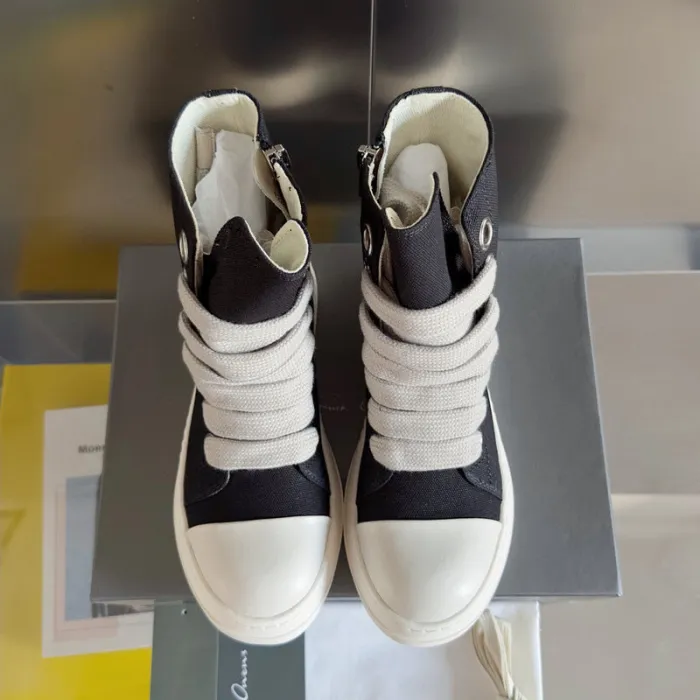 Rick 0wens Black High-Top Sneakers