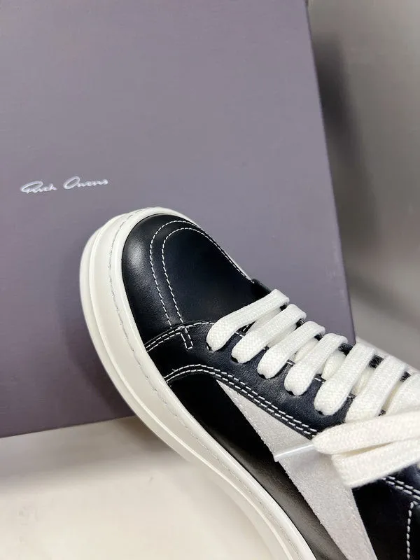 Rick 0wens Low-Top Sneakers - Black Leather