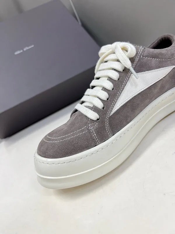 Rick 0wens Low-Top Sneakers - Grey Suede