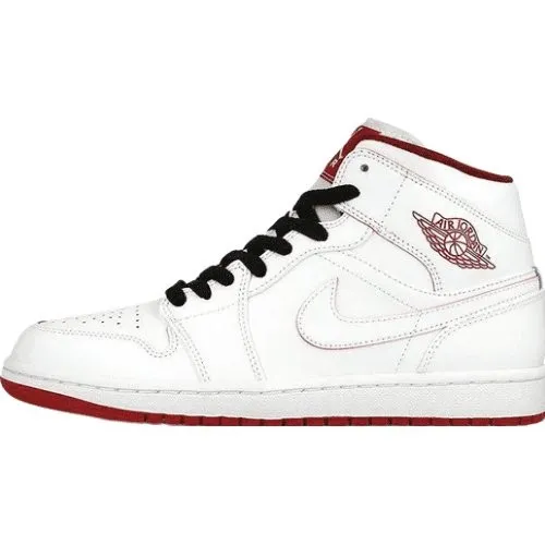 JORD@N 1 RETRO MID x WHITE GYM RED BLACK