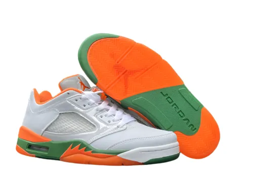 JORD@N 5 Low White/Orange/Green