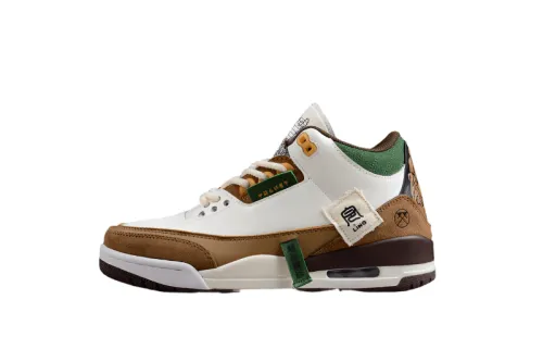 AIR JORD@N 3 SE WHITE/DARK BROWN-GREEN