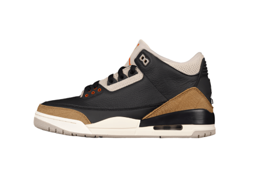 AIR JORD@N 3 RETRO DESERT ELEPHANT BLACK/RUSH ORANGE-FOSSIL STONE