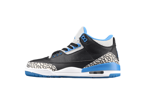 AIR JORD@N 3 RETRO SPORT BLUE-WOLF GREY/BLACK