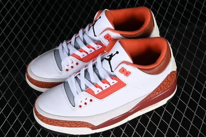 AIR JORD@N 3 RETRO GS MARS STONE WHITE/BLACK/MARS STONE/TEAM ORANGE