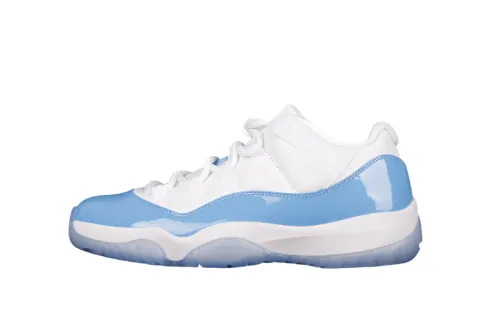 AIR JORD@N 11 RETRO LOW UNC WHITE/WHITE/UNIVERSITY BLUE