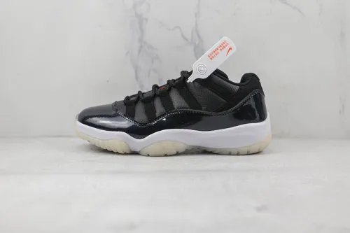 AIR JORD@N 11 RETRO LOW 72-10 BLACK/GYM RED/WHITE/SAIL