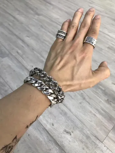 Chunky Crucifix Bracelet