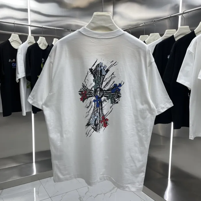 Weather-beaten cross print Tee 2 colors